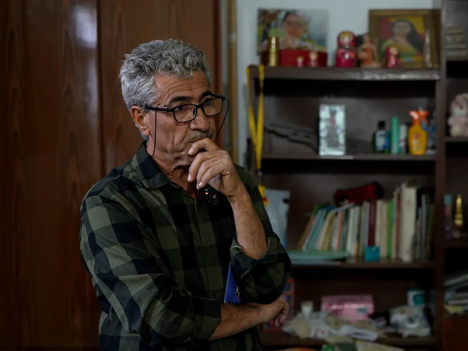 portret van Taha Khalil, de vader van Helebçe