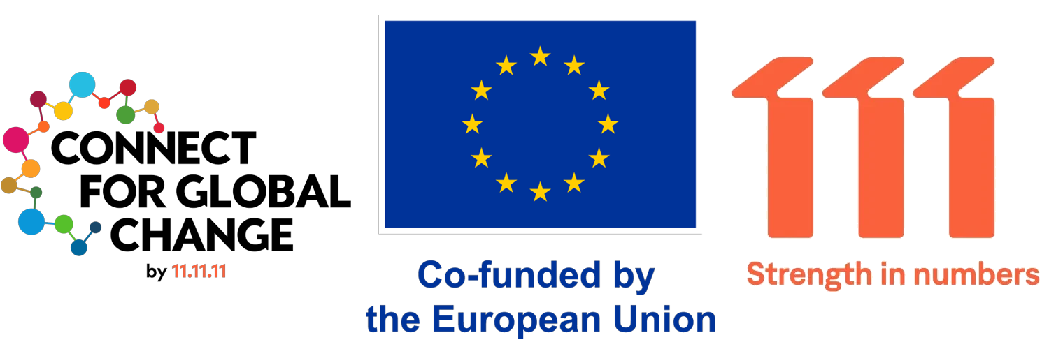 logo's van Connect fopr Global Change, de EU en 11.11.11