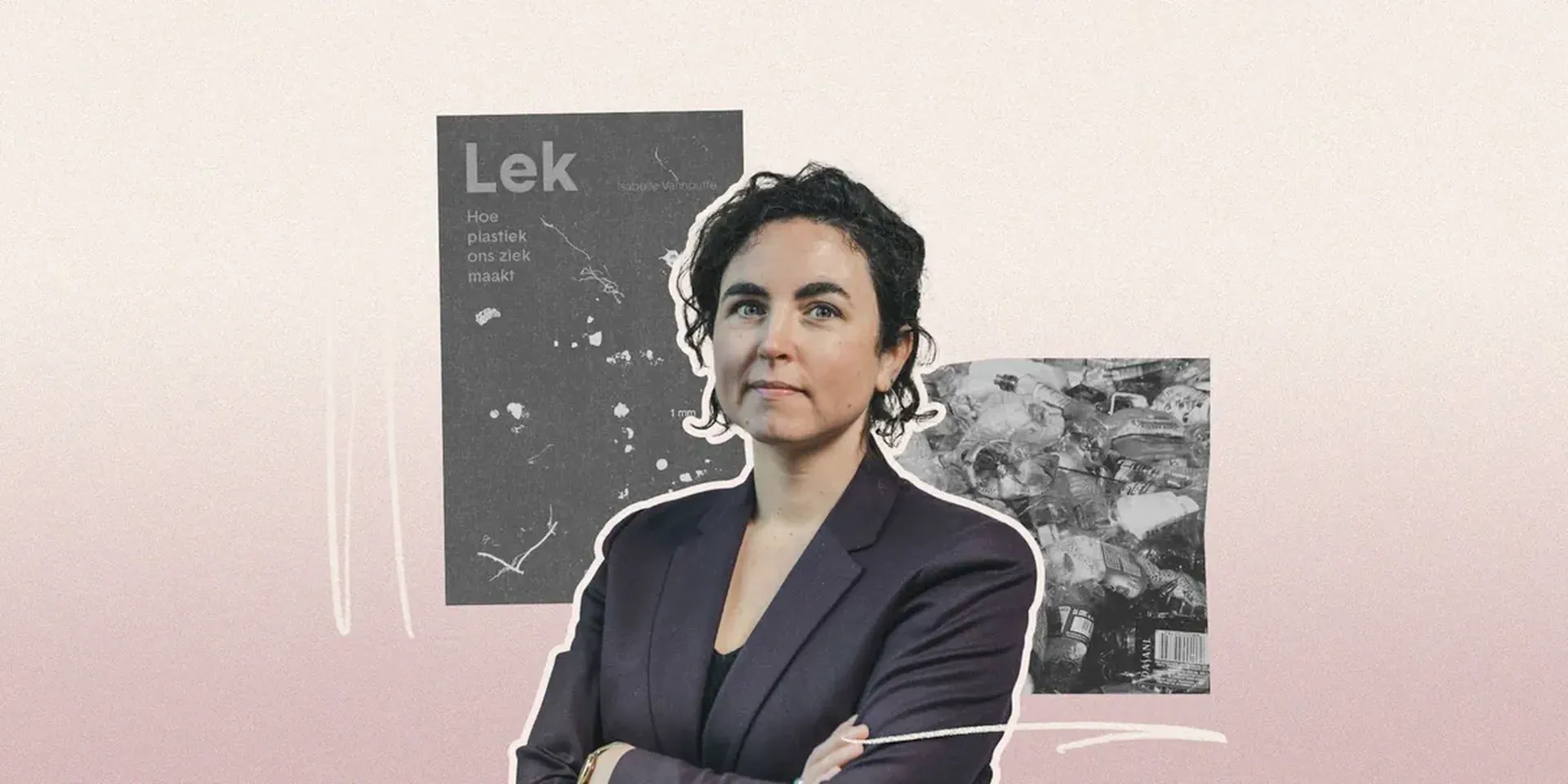 collage met portret van Isabelle Vanhoutte