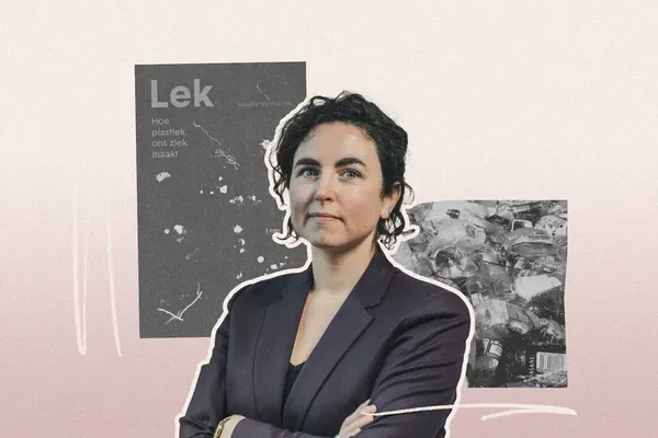 collage met portret van Isabelle Vanhoutte