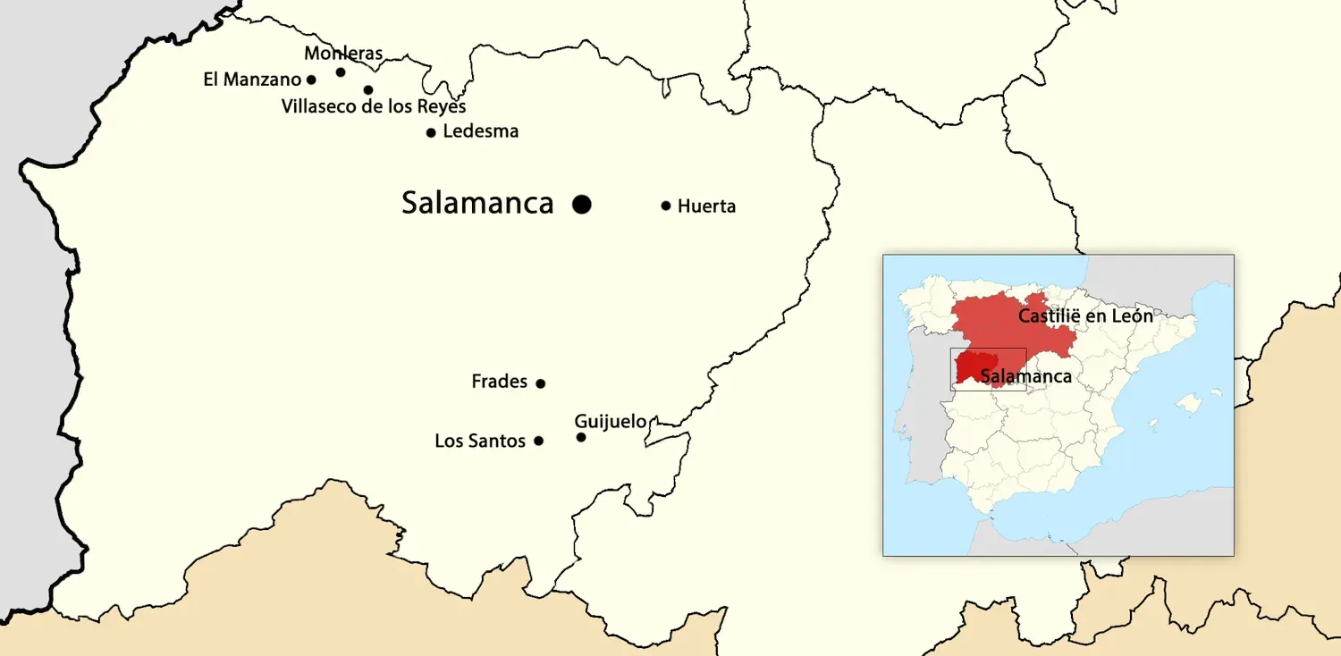 Kaart van Castilla y León