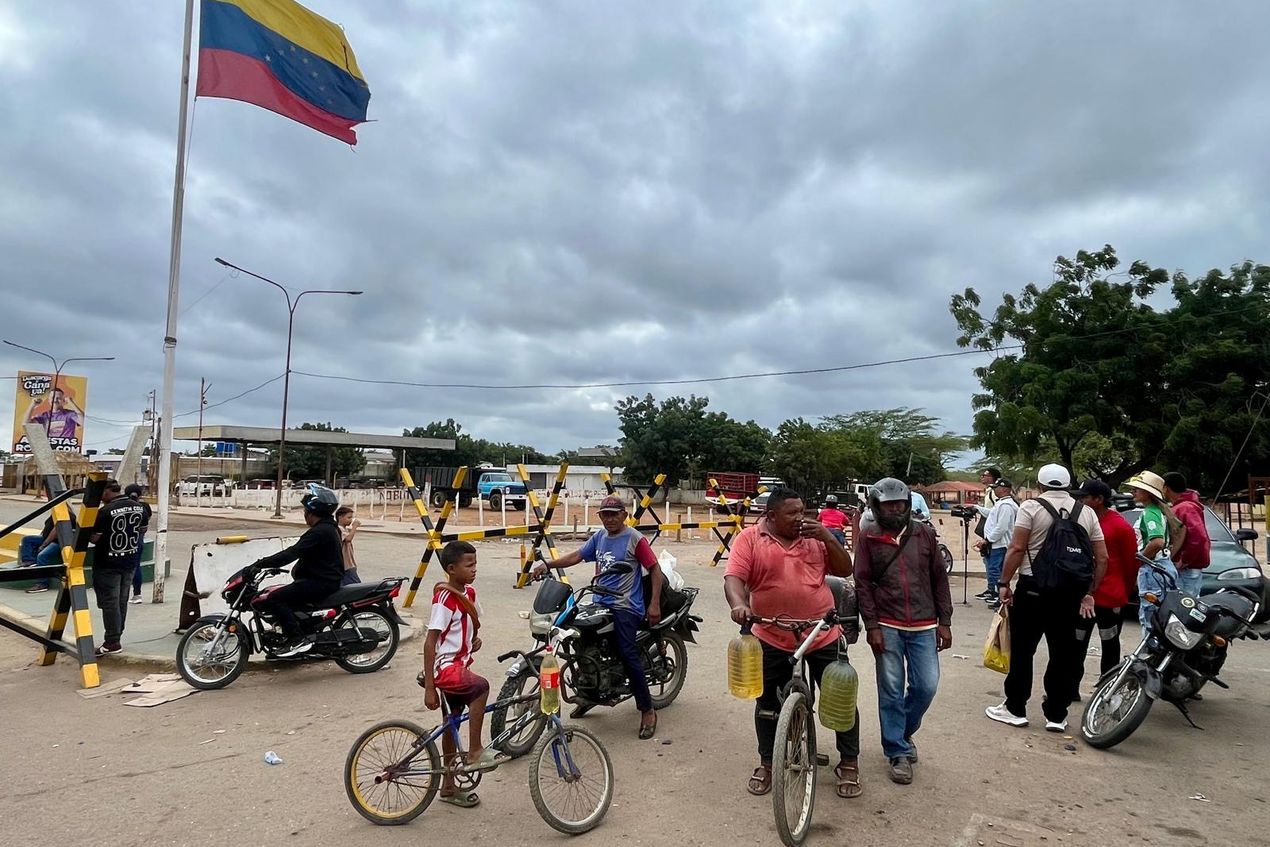 Aan de Colombiaans-Venezolaanse grens is het voorlopig nog rustig.