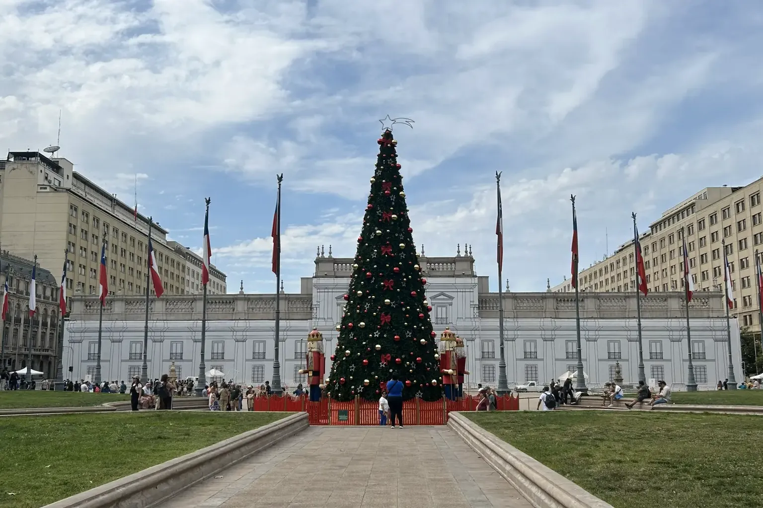 kerstboom in Santiago, Chili
