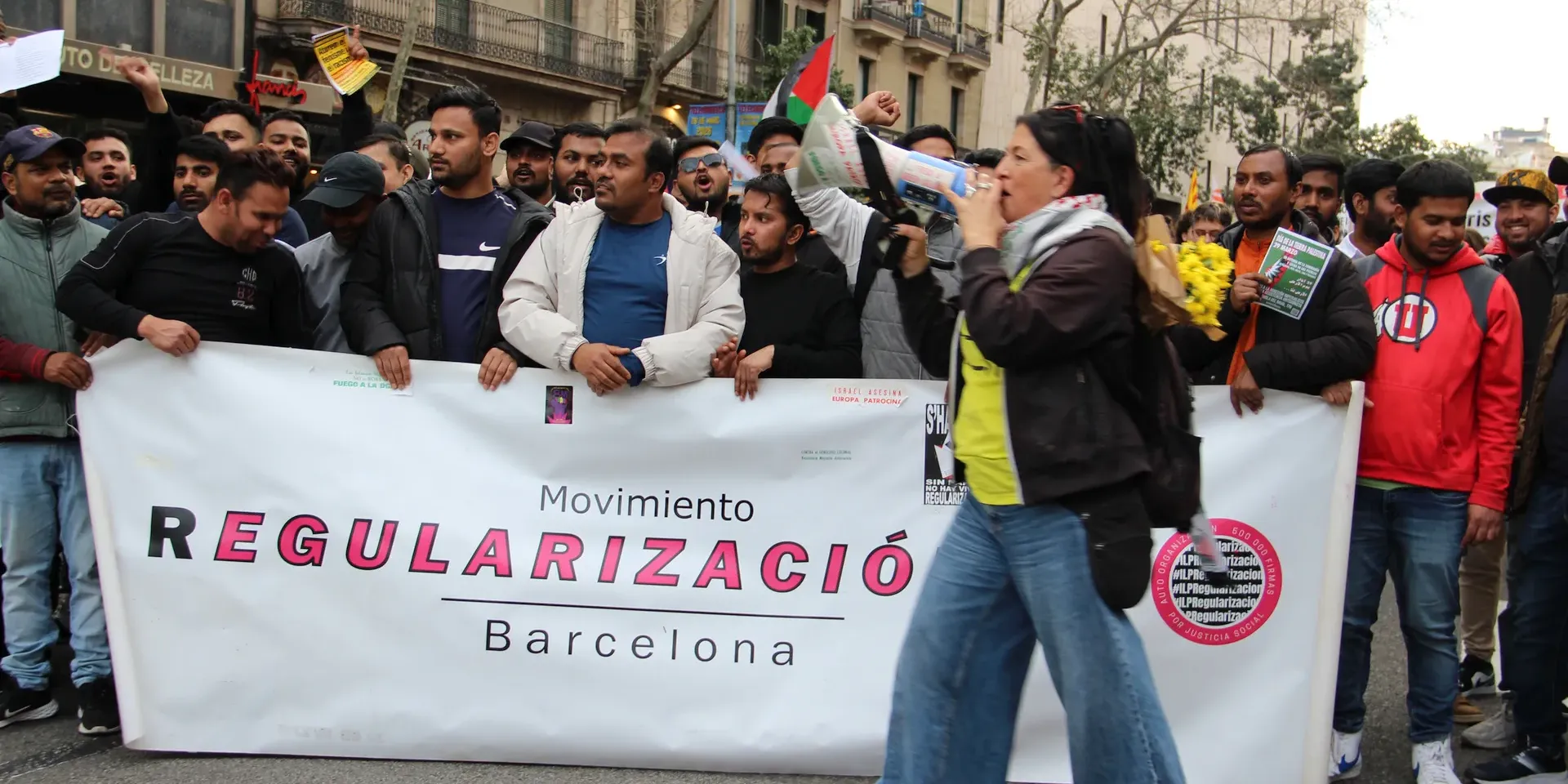 Manifestatie in Barcelona voor regularisering