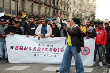 Manifestatie in Barcelona voor regularisering