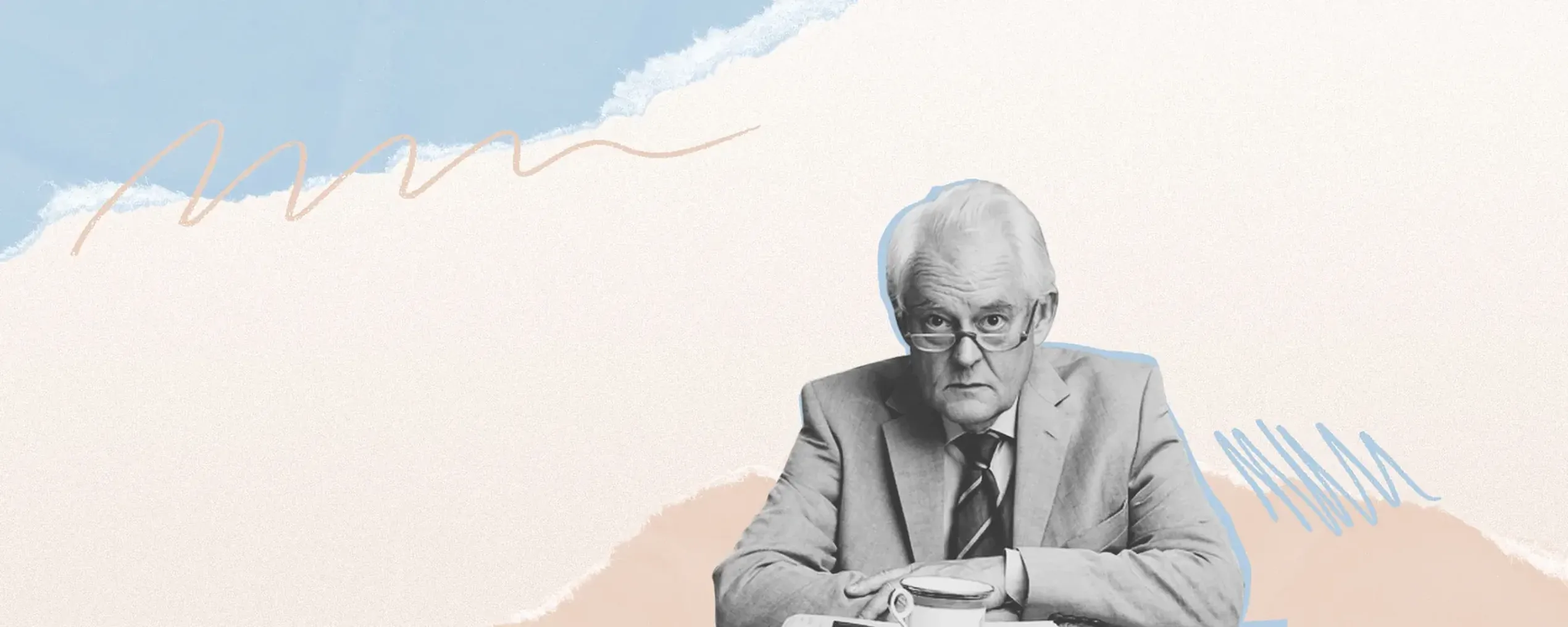 Collage met portret van oud-journalist en MO*columnist Geert Van Istendael