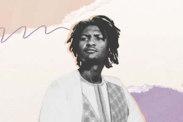 Collage met portret van Abdulaal Hussein