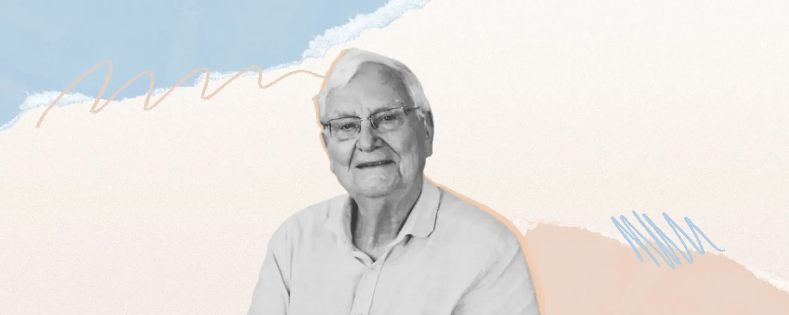 Collage met portretfoto van Walter Zinzen