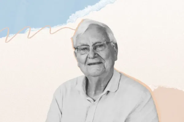 Collage met portretfoto van Walter Zinzen