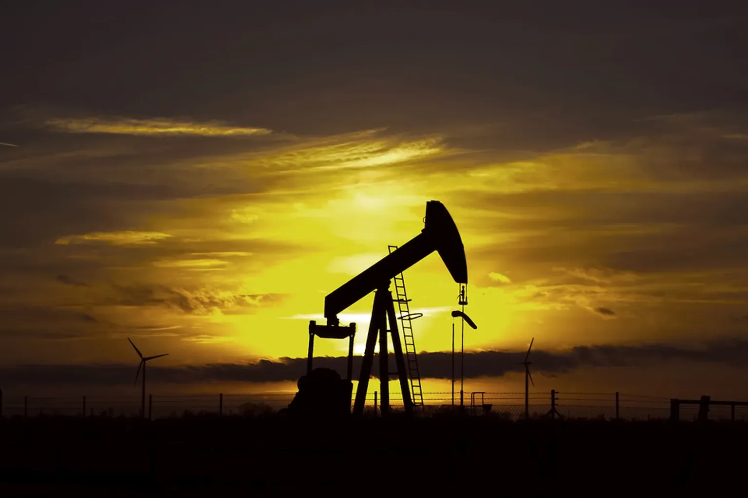 Een oude jaknikker, pomp om olie op te pompen