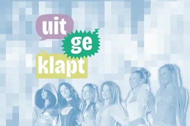 collage voor de podcast Uitgeklapt met afbeelding van de Turkse meidengroep Manifest