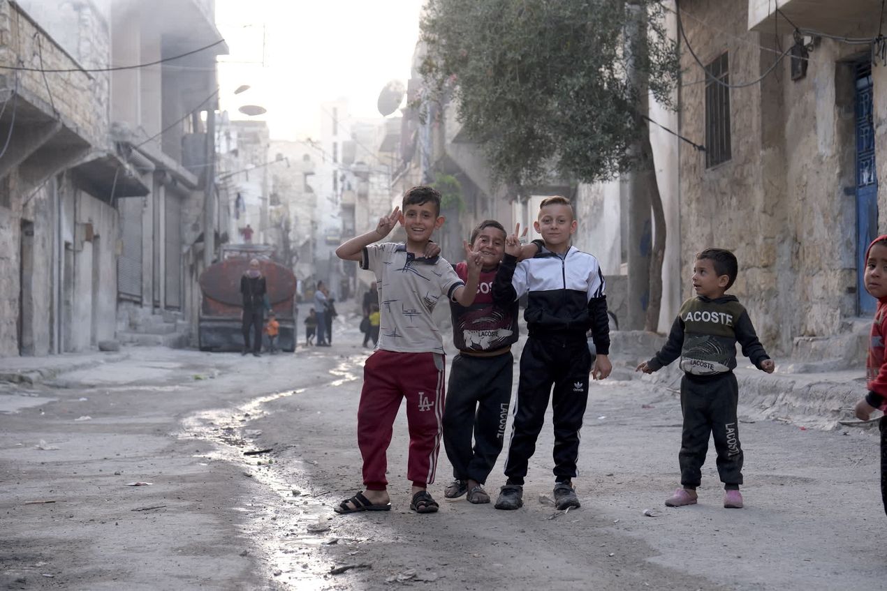 Kinderen in een straat