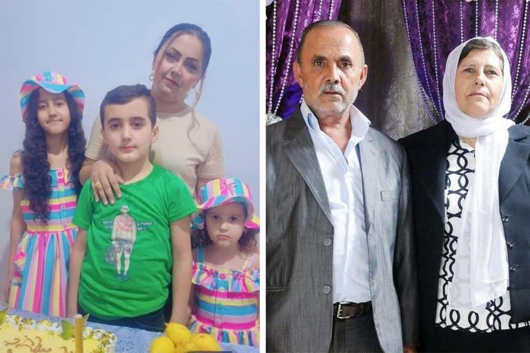 Drie kinderen, een moeder en grootouders