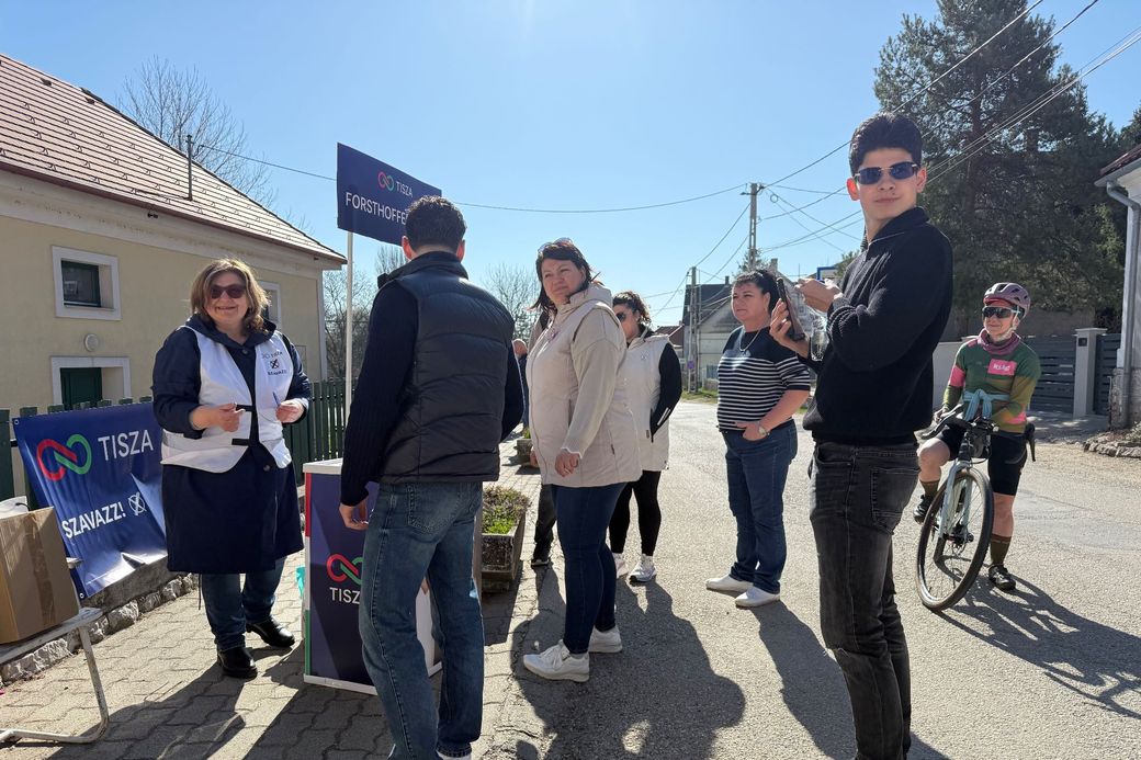 informatiestand van Tisza in Hongarije