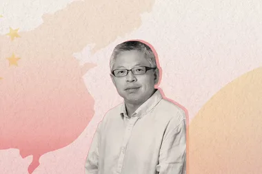 Beeldcollage met portret van professor