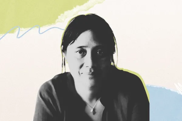 Collage met portret van Winny Ang