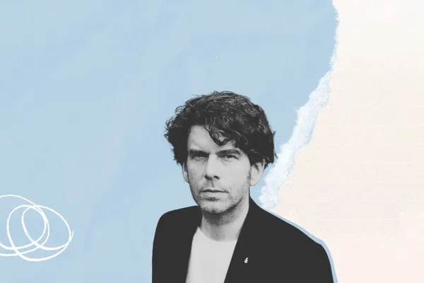 collage pet portretfoto van Wies De Graeve, directeur van Amnesty International Vlaanderen