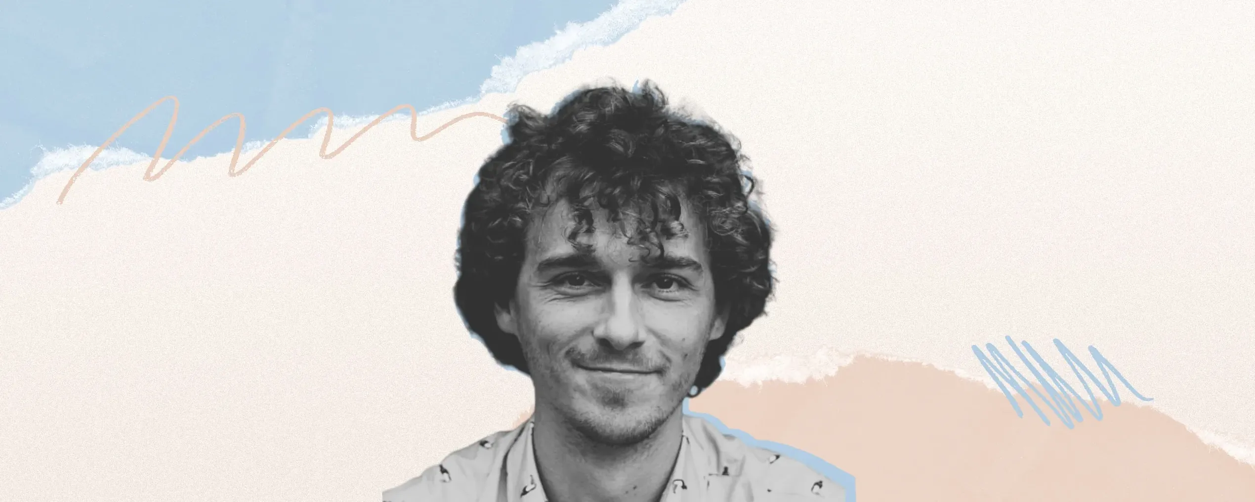 collage met portret van Jonas Van der Slycken