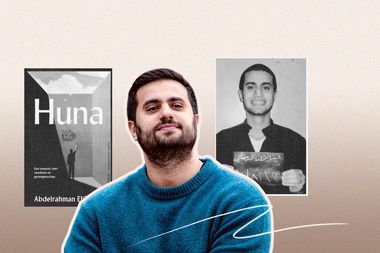 Collage met een portretfoto van Abdelrahman ElGendy