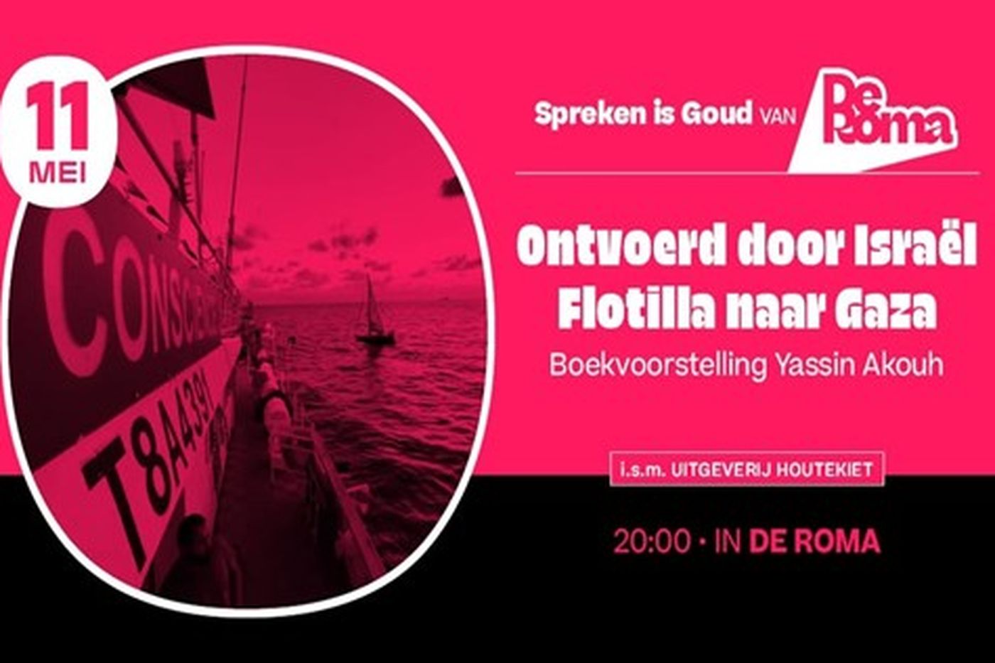 Ontvoerd door Israël - Flotilla naar Gaza - Boekvoorstelling Yassin Akouh