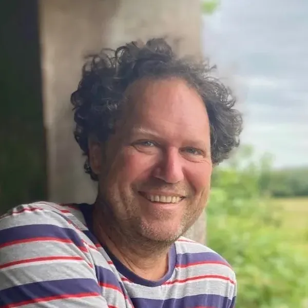close up van Dieter Meeuwis' gezicht