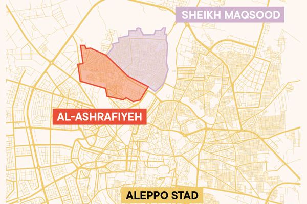 een kaartje van Aleppo