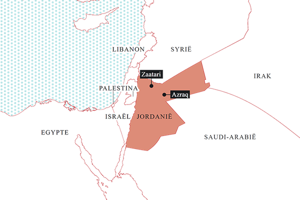 kaart van Jordanië