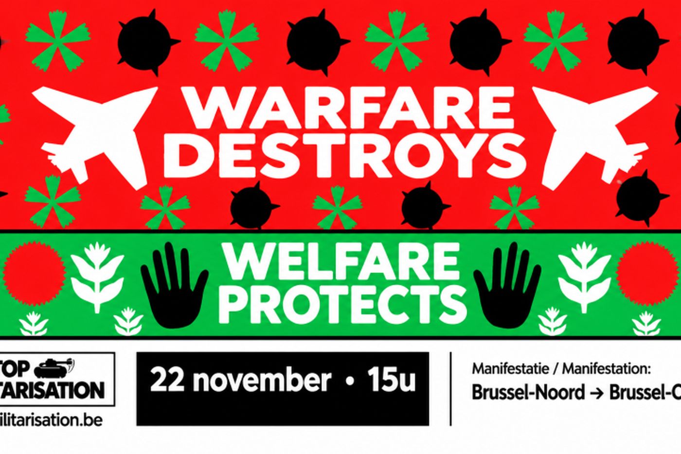 Warfare destroys, welfare protects