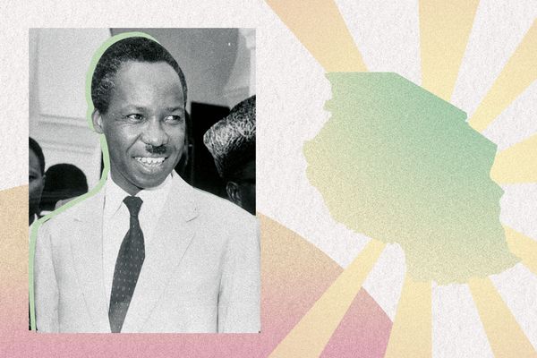 collage met portret van Julius Nyerere