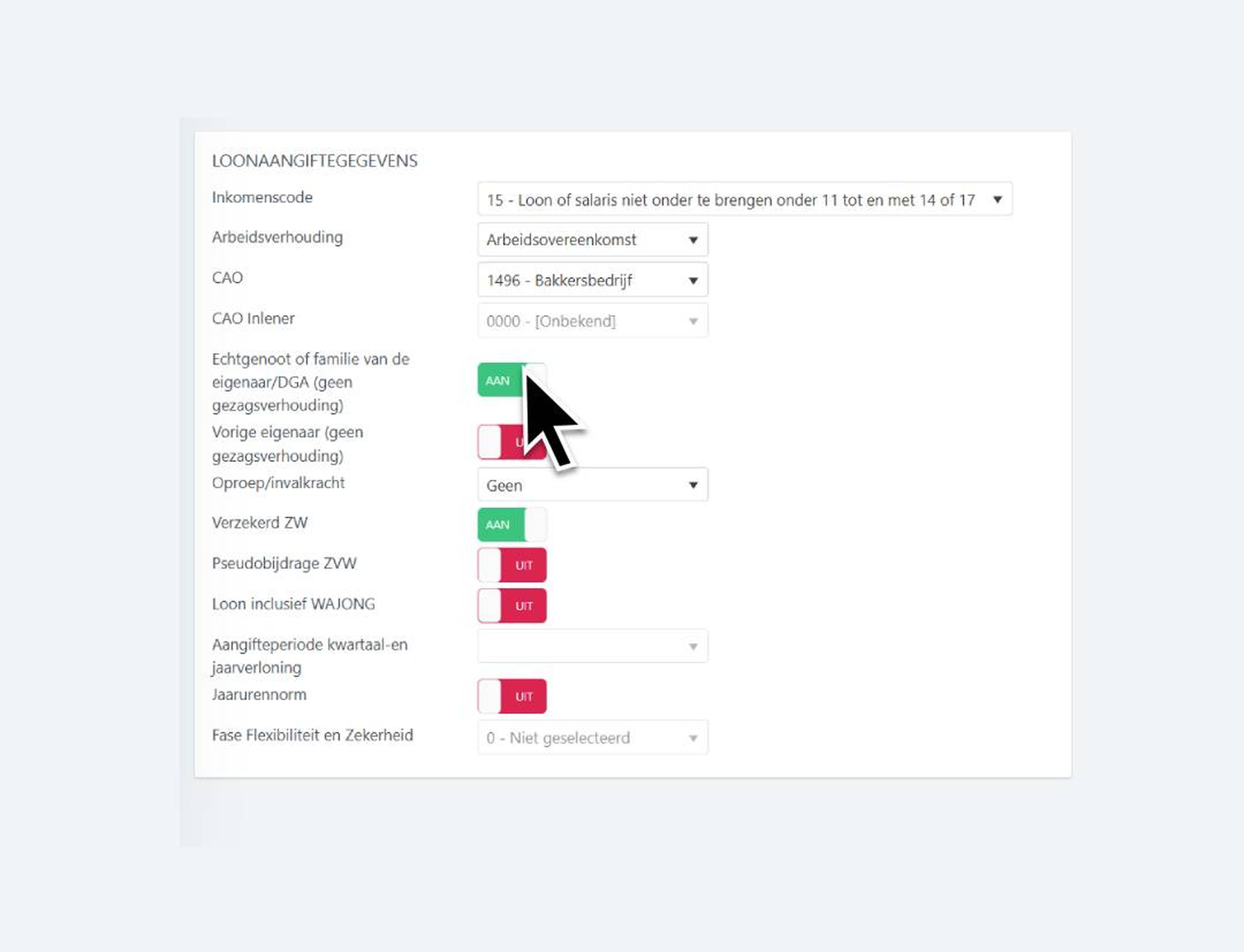 fictieve dienstbetrekking