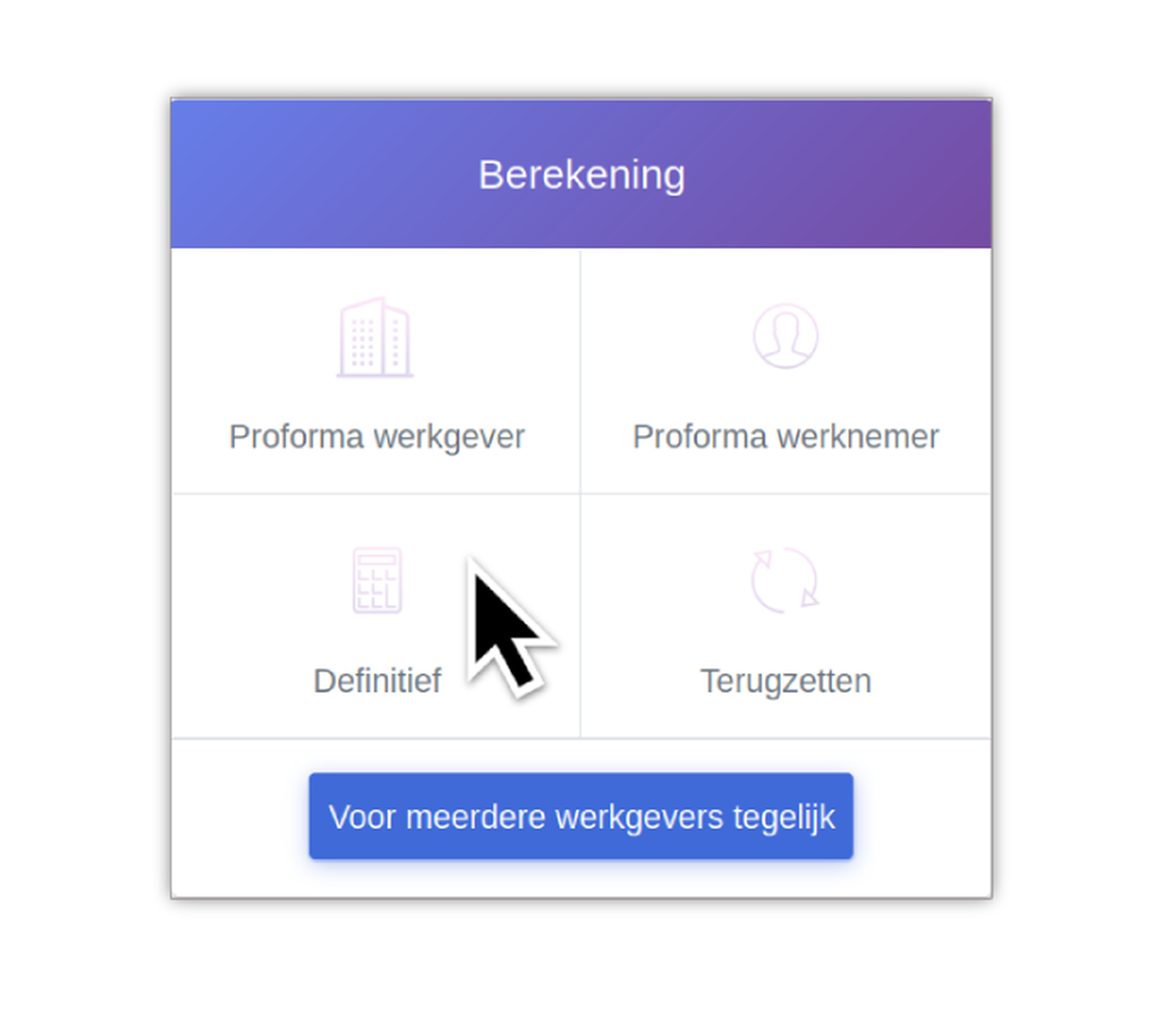 SalarFusion menu berekenen