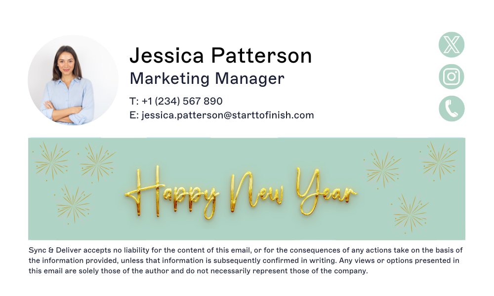 email signature with happy new year message