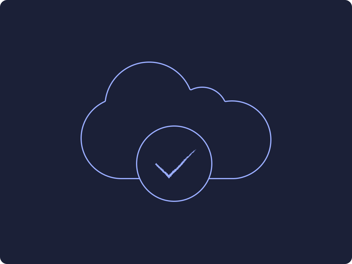 abstract image of a cloud with checkmark