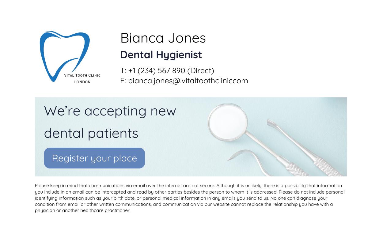 Good email signature example