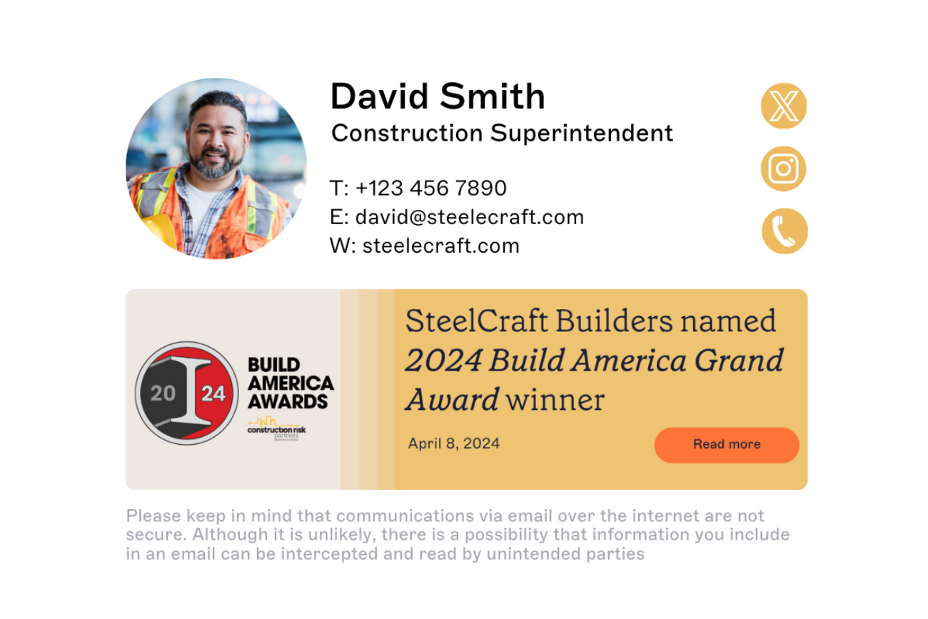 construction superintendent email signature
