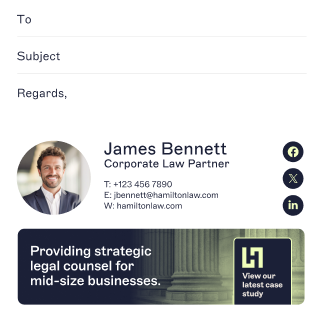 Good email signature design with HTML images