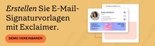 Erstellen Sie E-Mail-Signaturvorlagen mit Exclaimer Banner