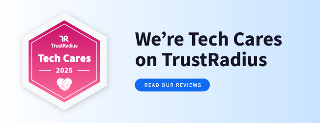 Exclaimer TrustRadius Tech Cares 2025 badge