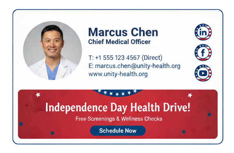 4th of july email signature template