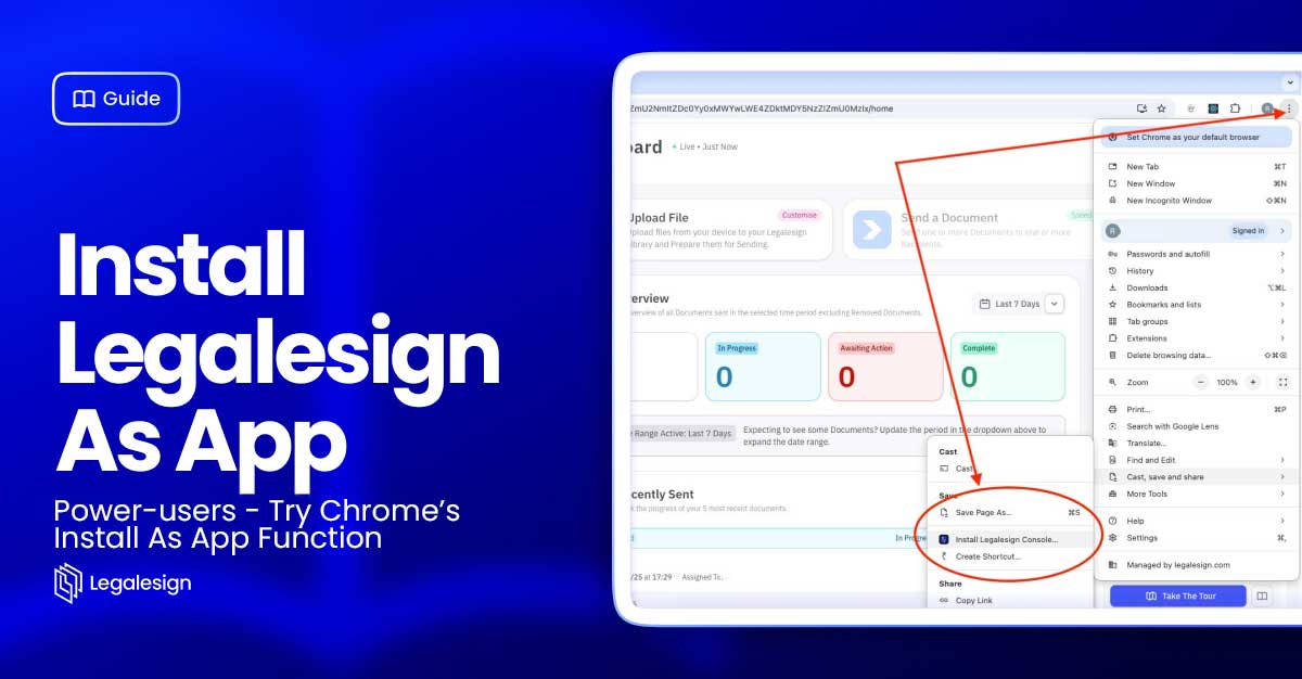 Install Legalesign as an App in Chrome (Windows & Mac)