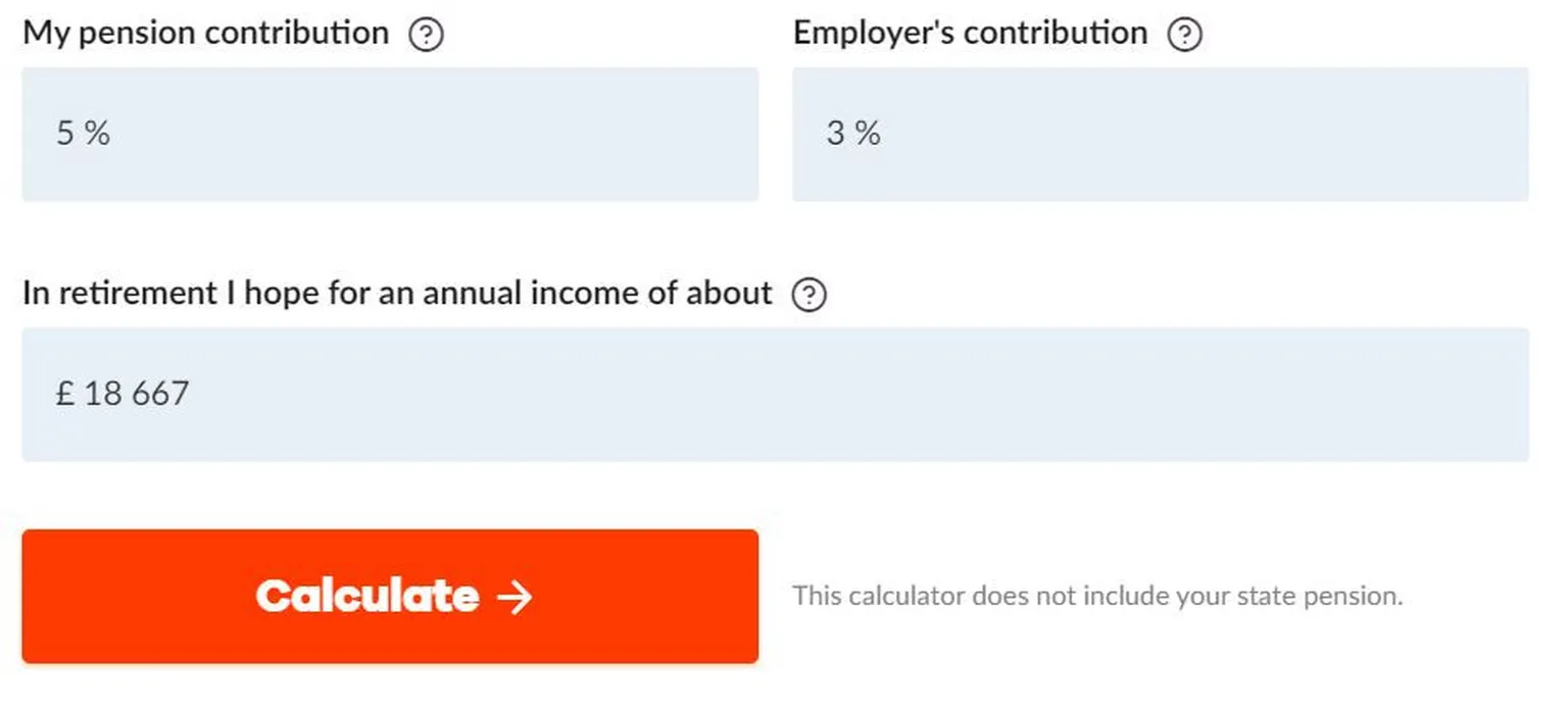 Pension calculator 2