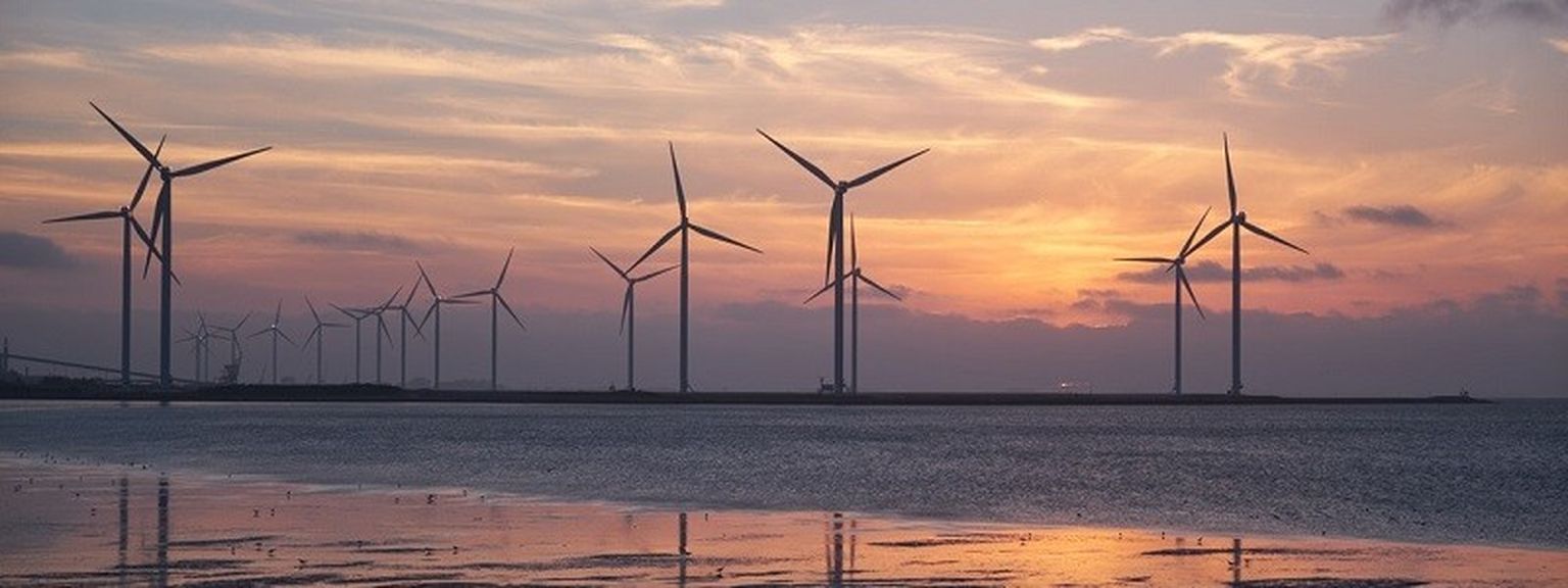 Wind farm generating renewable energy