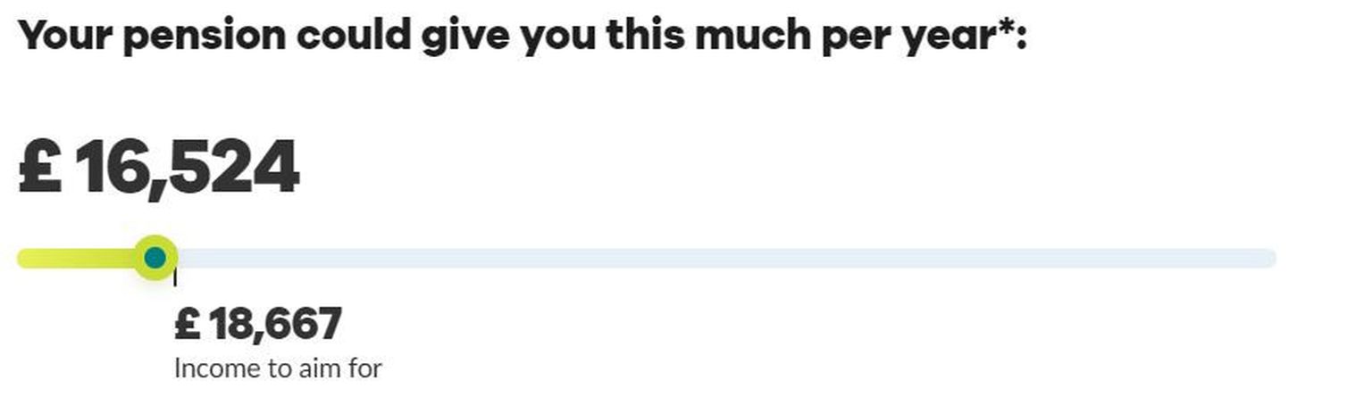 Pension calculator results 1