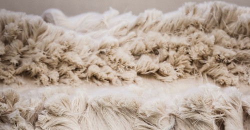 Texture de fils de coton bruts non transformés - Atelier Tuffery