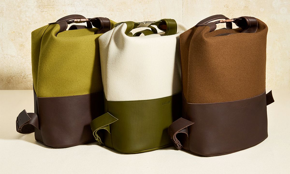 Trois sacs à dos cuir et laine | Atelier Tuffery
