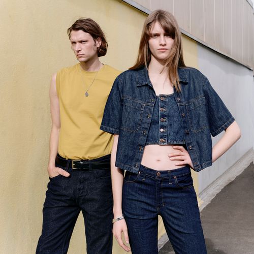 Duo homme femme en tenues denim Atelier TUFFERY collection été 2026 - Atelier Tuffery
