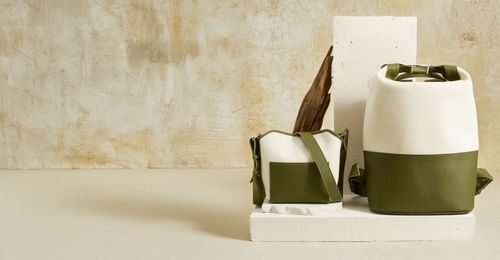Sac Écru et Olive de la collection La Maroquinerie - Atelier Tuffery