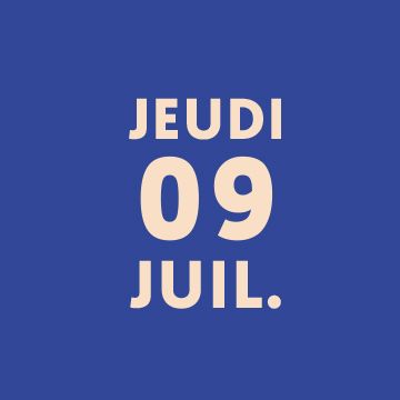 Date de la soirée Les Heures Bleues du 9 juillet 2026 à la manufacture Atelier Tuffery | Atelier Tuffery