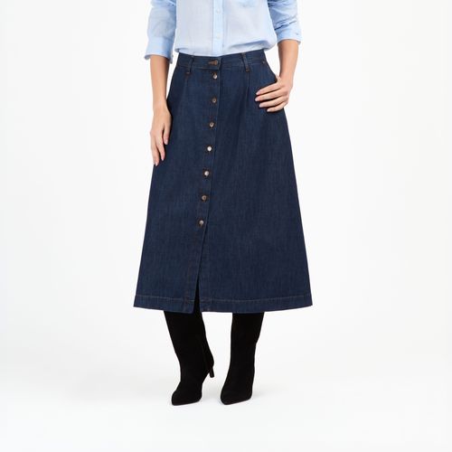 jupe midi louise stonewashed - Atelier Tuffery