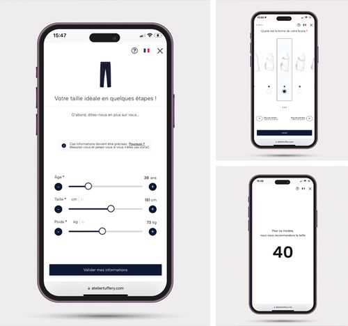 Démonstration de l'utilisation de l'outil de mesure pour jeans - Atelier Tuffery